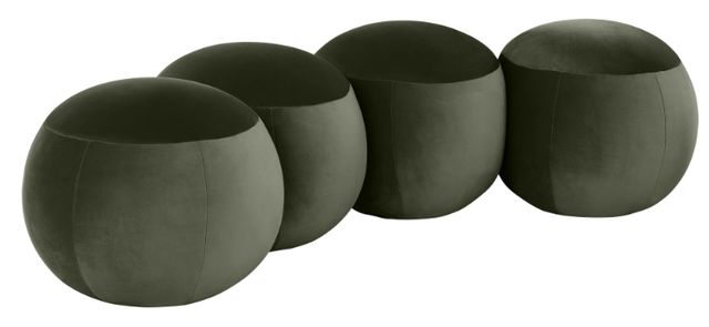 Meridian Furniture Apollo Green 65" Velvet Upholstered Bench-0