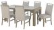 Global Furniture USA D1321 7-Piece Light Gray/White Dining Set-0