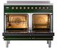 Ilve® Nostalgie II Noblesse 40'' Emerald Green Pro Style Induction Range with Burnished Trim-1