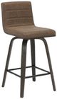 Armen Living Vienna 4-Piece Espresso/Vintage Dark Brown Swivel Counter Stool Set-0
