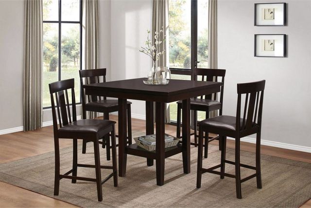 Mazin Furniture Diego Espresso Square Counter Height Dining Table-3