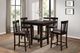 Mazin Furniture Diego Espresso Square Counter Height Dining Table-3