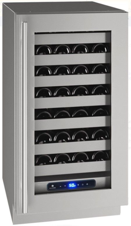 U-Line® 5 Class Stainless Steel 18" Right Hinge Wine Storage-0