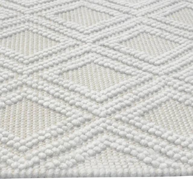 KAS Rugs Chloe Ivory Natural Diamond 5'x7' Area Rug-3