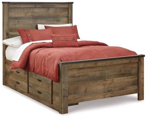 Signature Design by Ashley® Trinell 4-Piece Brown Full Panel Bed Set-1