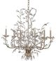 Currey & Company Crystal Bud Silver Granello Medium Chandelier-1