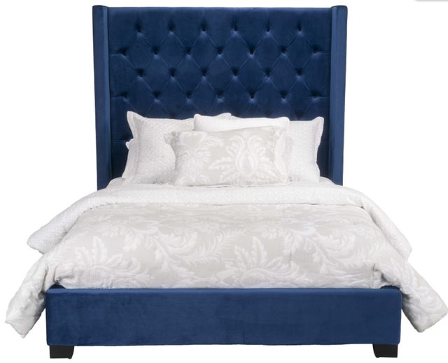 Inspired Home 942 Westerly Blue Queen Panel Bed-0