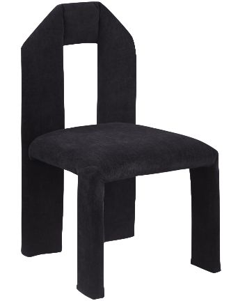 Meridian Furniture Bennett Black Chenille Dining Chair-0