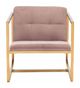 Zuo® Alt Pink and Gold Arm Chair-1