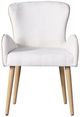 ACME Furniture Qwin 2-Piece Beige/Oak Arm Chair Set-4