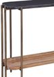 Bassett Mirror Adrienne Sandblasted Black Console Table with Brass Base-4