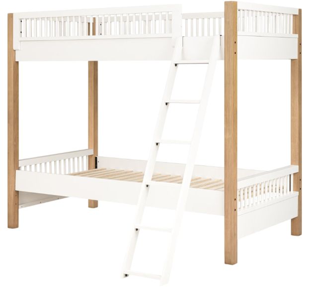 Legacy Kids Teen Margot Cloud White/Desert Oak Twin/Twin Youth Bunk Bed-0