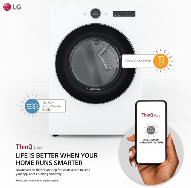 LG White Front Load Laundry Pair-13
