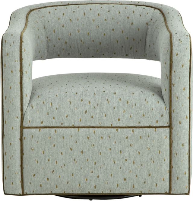 Craftmaster® Customizable CM Leather Wilder Swivel Chair-1