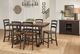 A-America® Stormy Ridge Chicory Gathering Height Trestle Table with Slate Black Base-3