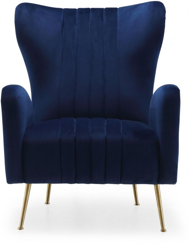 Meridian Furniture Blair Navy Velvet Chair-2