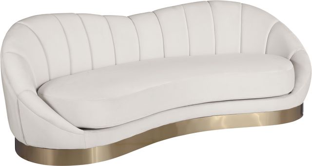 Meridian Furniture Shelly Cream Upholstered Sofa-0
