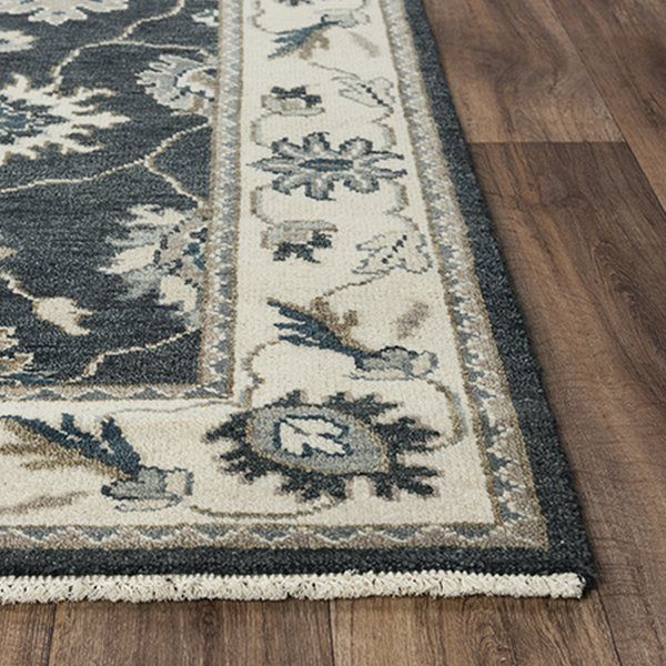 Rizzy Home Ashton Charcoal/Ivory 8'x10' Rectangular Rug-1