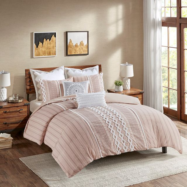 Olliix by INK+IVY Daria Ivory Cotton Oblong Pillow-3