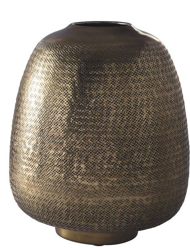 Signature Design by Ashley® Miette 2-Piece Antique Brass Vase Set-2