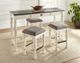 Steve Silver Co. Joanna 4-Piece Mocha Sofa Bar Set with Ivory Base -3