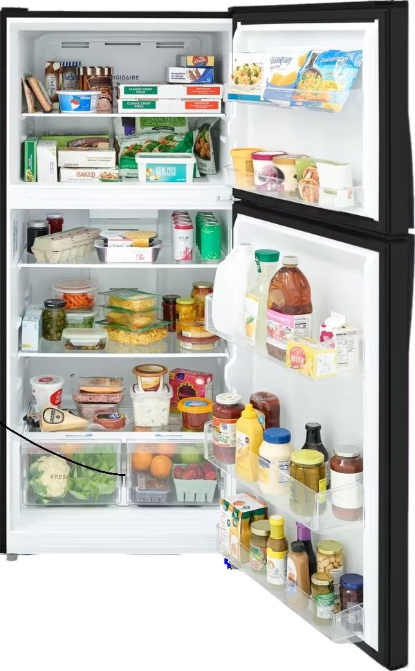 Frigidaire® 30" 21.6 Cu. Ft. Black Freestanding Garage Ready Top Freezer Refrigerator-3