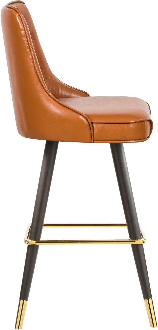 Meridian Furniture Portnoy Cognac Vegan Leather Counter Stool-2