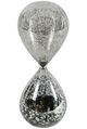 A & B Home Peleus Black 30-Minute Silvered Hourglass-0