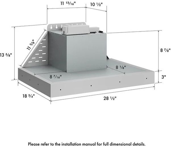 ZLINE DuraMount™ 28" Stainless Steel Wall Mount Range Hood Insert-2