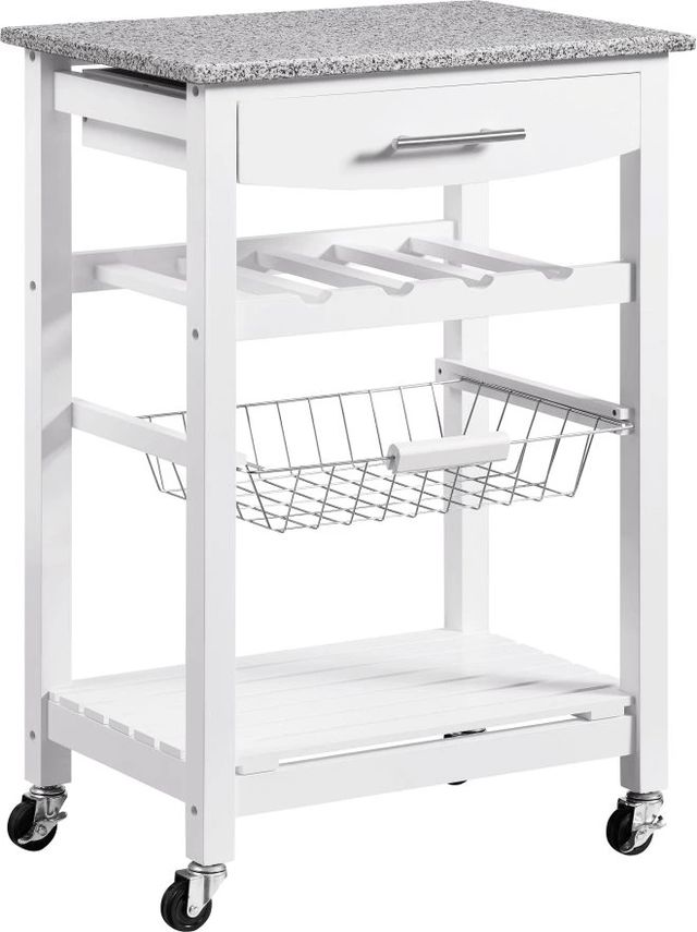 Linon Zoey Gray/White Kitchen Cart-0