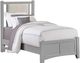 Vaughan-Bassett Bonanza Gray/Linen Twin Upholstered Panel Bed-0