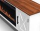 Legends Home RealCozy Liberty Bourbon/Jasmine White 78" Fireplace Console-3