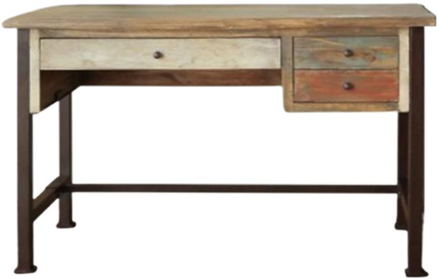 International Furniture Direct Antique Brown Writing Desk-2