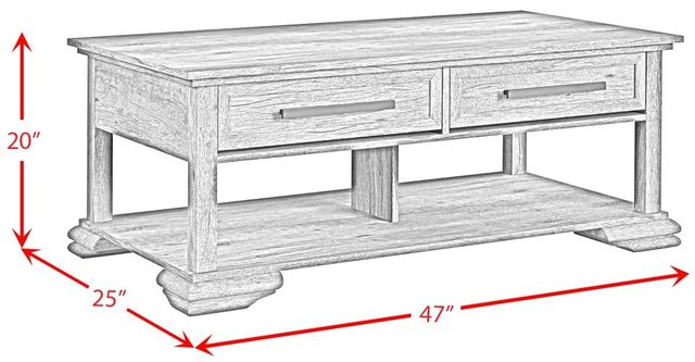 Elements International Park Ridge Charcoal Coffee Table-2