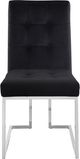 Meridian Furniture Alexis Black Velvet Dining Chair-3