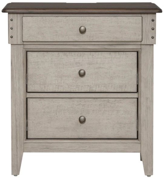 Liberty Furniture Ivy Hollow Dusty Taupe/Weathered Linen Nightstand-2