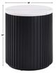 Steve Silver Co. Colvin White End Table with Black Base-4