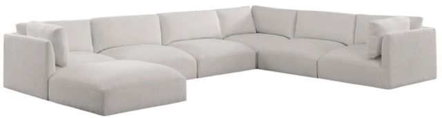 Meridian Furniture Ease 7-Piece Cream Modular Sectional-0