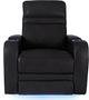 RowOne Cortés Home Entertainment Seating Black 2-Arm Power Recliner-0