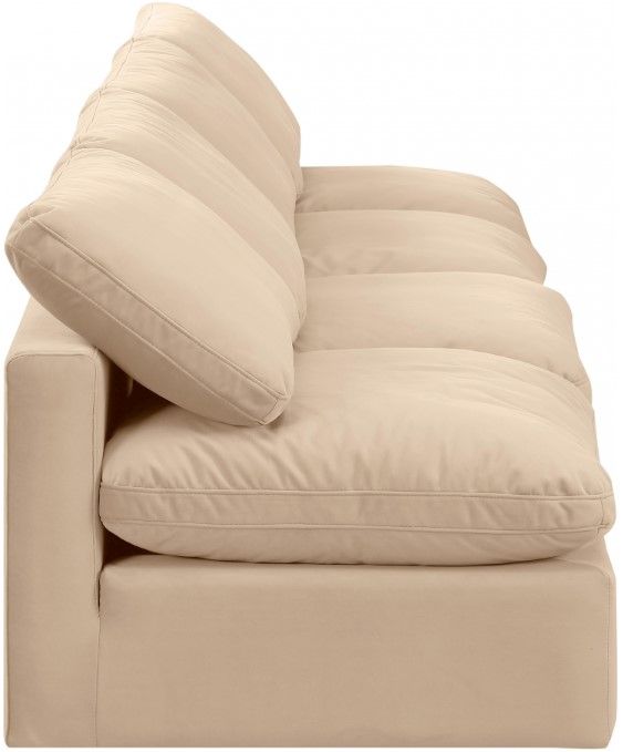 Meridian Furniture Indulge 4-Piece Beige Armless Velvet Sofa-2