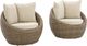 Signature Design by Ashley® Danson 2-Piece Beige Swivel Outdoor Lounge with Cushion-0
