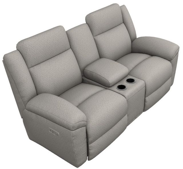 La-Z-Boy® Joel Stone Power Reclining Loveseat with Console and Headrest-3