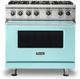 Viking® 5 Series 36" Bywater Blue Pro Style Natural Gas Range-0