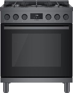 Bosch® 800 Series 30" Black Stainless Steel Freestanding Dual Fuel Range
