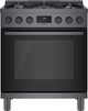 Bosch® 800 Series 30" Black Stainless Steel Freestanding Dual Fuel Range-0