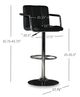 Powell® Boyd Black/Chrome Adjustable Gas Lift Bar Stool -2