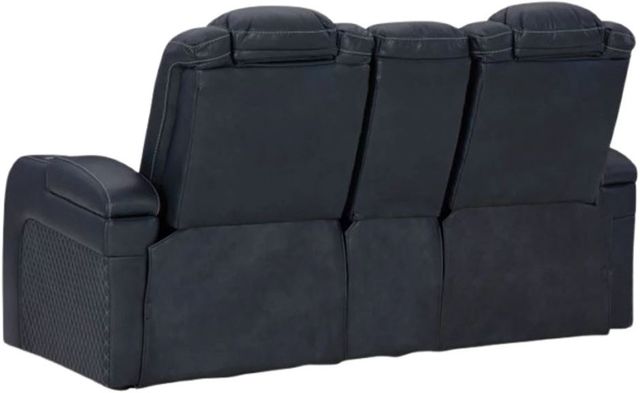 Signature Design by Ashley® Fyne-Dyme Sapphire Power Reclining Loveseat with Adjustable Headrest-4