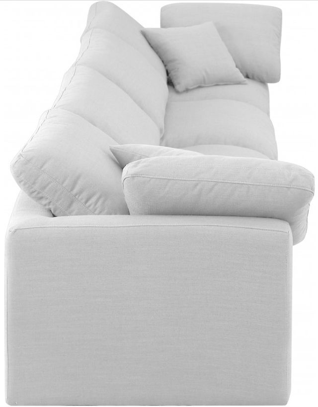 Meridian Furniture Indulge 4-Piece White 140" Sofa-1