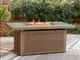 Signature Design by Ashley® Laguna Heights Beige Resin Wicker Outdoor Fire Pit Table with Aluminum Frame-1