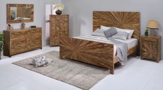 Jaipur Furniture Cayley Brown Queen Panel Bed-1